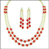 New red dazzling pearl necklace - JPNJ-617 - Click here to View more details about this Product